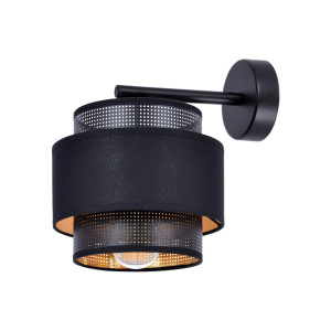 Kinkiet AMOS K-5284 Czarny, złoty 1 źr., E27, 15W LED - Kaja
