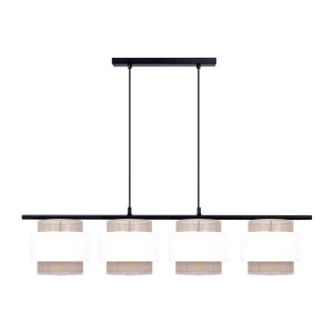 Lampa wisząca CEZAR K-5273 Biały, beżowy 4 źr., E27, 15W LED - Kaja
