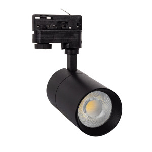 Reflektor LED Ściemnialny Czarny 30W 4000K do Szyn Trójfazowych 3-Fazy Radikal Trak 3000 lm