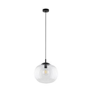 Lampa wisząca Vibe Transparent Czarny 1x E27 - TK Lighting