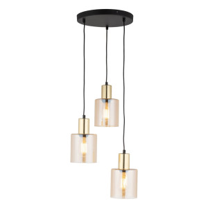 Lampa wisząca Sierra Gold Amber 3x E27 - TK Lighting