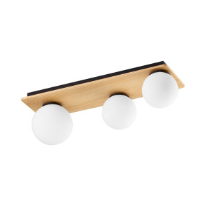 Lampa sufitowa Bianca Wood Czarny, Sosna 3x G9 - TK Lighting