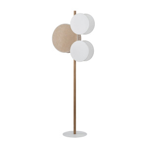 Lampa podłogowa Pulse Biały, Sosna 3x E27 - TK Lighting