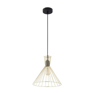 Lampa wisząca Sahara Czarny, Złoty 1x E27 - TK Lighting
