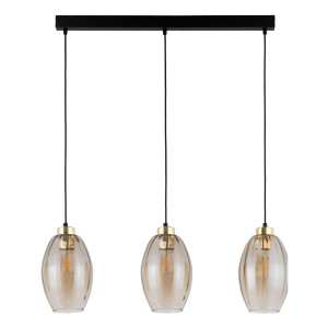 Lampa wisząca Sebo Czarny, Złoty 3x E27 - TK Lighting