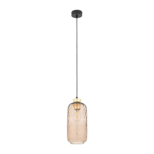 Lampa wisząca Pescara Czarny, Złoty 1x E27 - TK Lighting
