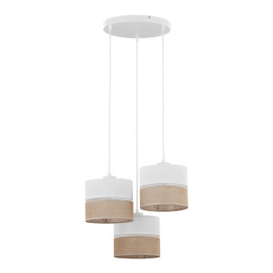 Lampa wisząca Linobianco Biały 3x E27 - TK Lighting
