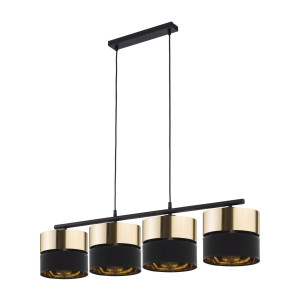 Lampa wisząca Hilton Black/Gold 4x E27 - TK Lighting