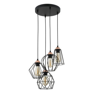 Lampa wisząca Galaxy Czarny, Miedziany 4x E27 - TK Lighting