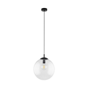 Lampa wisząca Esme Transparent Czarny 1x E27 - TK Lighting