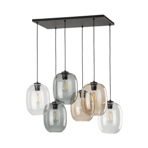 Lampa wisząca Elio Mix Czarny 6x E27 - TK Lighting