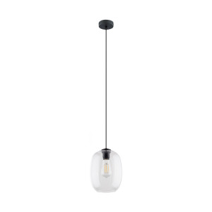 Lampa wisząca Elio Transparent Czarny 1x E27 - TK Lighting