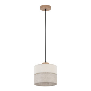 Lampa wisząca Eco Czarny, Sosna 1x E27 - TK Lighting