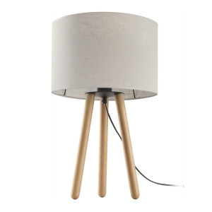 Lampa stołowa Tokyo Nature Lampka Czarny, Sosna 1x E27 - TK Lighting