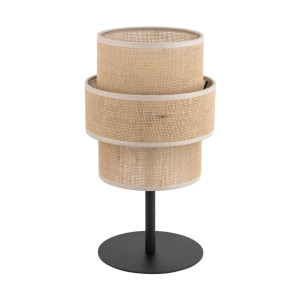 Lampa stołowa Calisto Juta Lampka Czarny 1x E27 - TK Lighting