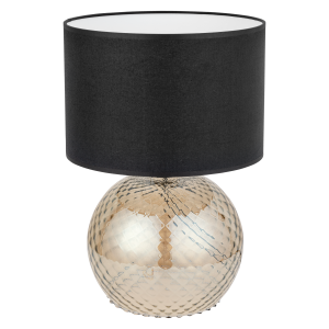 Lampa stołowa Bristol Fume Lampka Biały, Czarny 1x E27 - TK Lighting