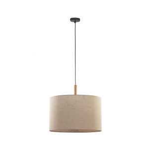 Lampa wisząca Deva Nature Czarny, Sosna 1x E27 - TK Lighting