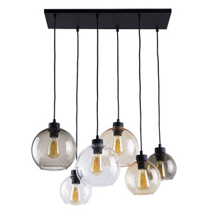 Lampa wisząca Cubus Czarny 6x E27 - TK Lighting