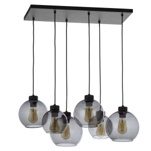 Lampa wisząca Cubus Graphite Czarny 6x E27 - TK Lighting