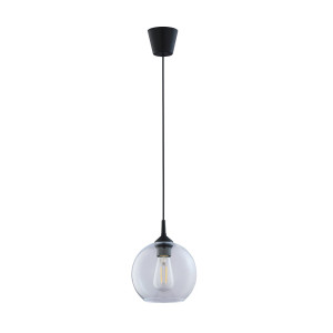 Lampa wisząca Cubus Bezbarwny Czarny 1x E27 - TK Lighting