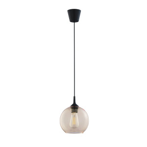 Lampa wisząca Cubus Bursztyn Czarny 1x E27 - TK Lighting