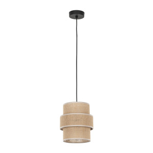 Lampa wisząca Calisto Juta Czarny 1x E27 - TK Lighting