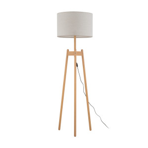 Lampa podłogowa Perez Linen Sosna 1x E27 - TK Lighting