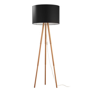 Lampa podłogowa Tokyo Czarny, Sosna 1x E27 - TK Lighting