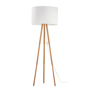 Lampa podłogowa Tokyo Biały, Sosna 1x E27 - TK Lighting