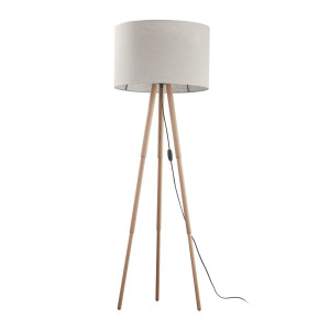 Lampa podłogowa Tokyo Nature Czarny, Sosna 1x E27 - TK Lighting