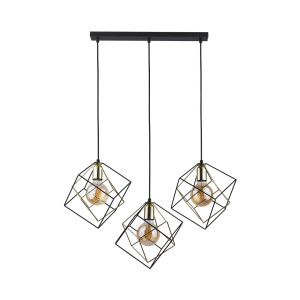 Lampa wisząca Alambre Czarny 3x E27 - TK Lighting