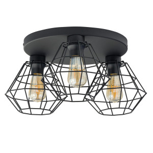 Lampa sufitowa Diamond New Black 3x E27 - TK Lighting