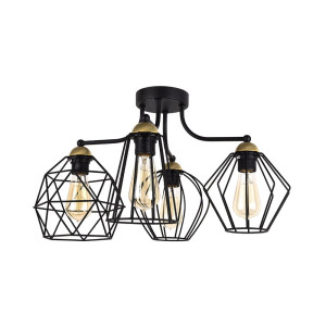 Lampa sufitowa Galaxy Brass Czarny 4x E27 - TK Lighting