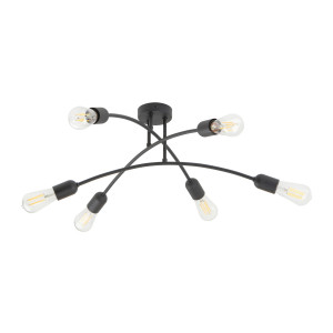 Lampa sufitowa Helix Black 6x E27 - TK Lighting