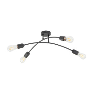 Lampa sufitowa Helix Black 4x E27 - TK Lighting
