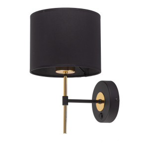 Kinkiet Lord Czarny, Złoty 1x E27 - TK Lighting