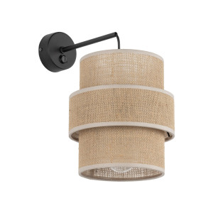Kinkiet Calisto Juta Czarny 1x E27 - TK Lighting
