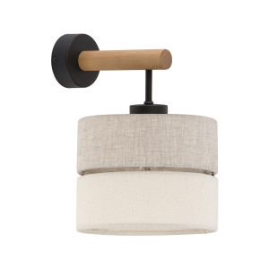 Kinkiet Eco Czarny, Sosna 1x E27 - TK Lighting