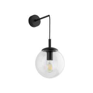 Kinkiet Esme Transparent Czarny 1x E27 - TK Lighting