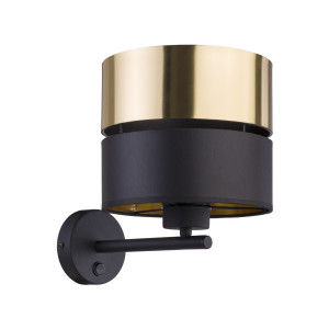 Kinkiet Hilton Black/Gold 1x E27 - TK Lighting