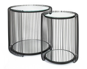 Stolik KARE zestaw stolików WIRE DOUBLE II czarny – Kare Design