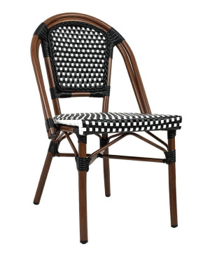 Krzesło ogrodowe CAFE PARIS brązowe rattan – King Home