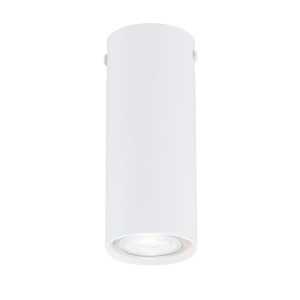 Lampa sufitowa Emibig Tecno 1S biała z przezroczystym kloszem