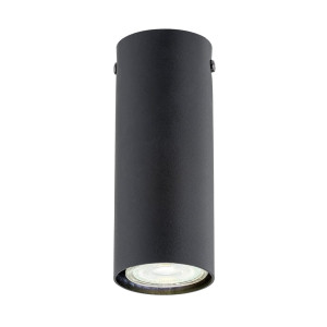 Lampa sufitowa Emibig Tecno 1S czarna z przezroczystym kloszem