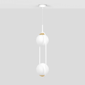 Lampa wisząca MALTA K-5301 Biały, złoty 2 źr., E14, 10W LED - Kaja