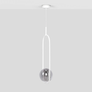 Lampa wisząca ARLENA K-5302 Biały, grafitowy 1 źr., E14, 10W LED - Kaja