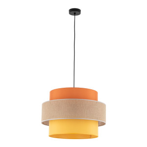 Lampa wisząca Trio Juta Czarny 1x E27 - TK Lighting