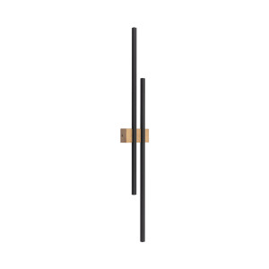 Kinkiet Flash Wood Sosna Czarny, Sosna 2x - TK Lighting
