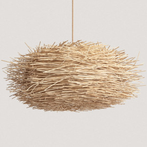 Lampa Wisząca Boho z Rattanu Ø80cm Abruzzo Amore XL IP20