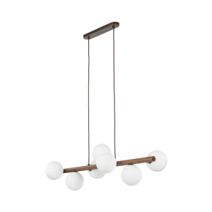 Lampa wisząca Estera Wood Orzech Orzech 7x G9 - TK Lighting